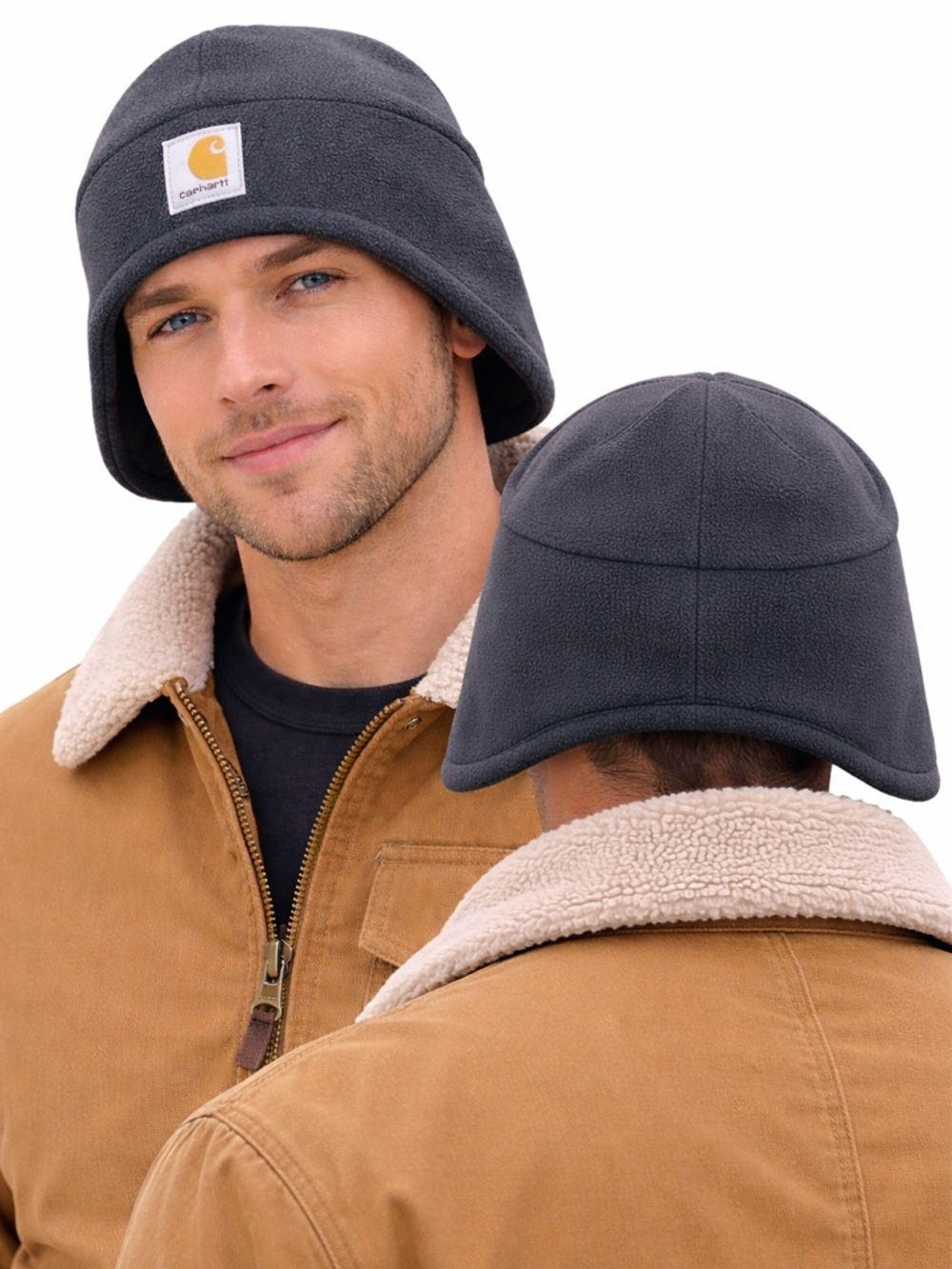 Carhartt Unisex Fleece Beanie Hat - Charcoal Gray | Warm & Durable |